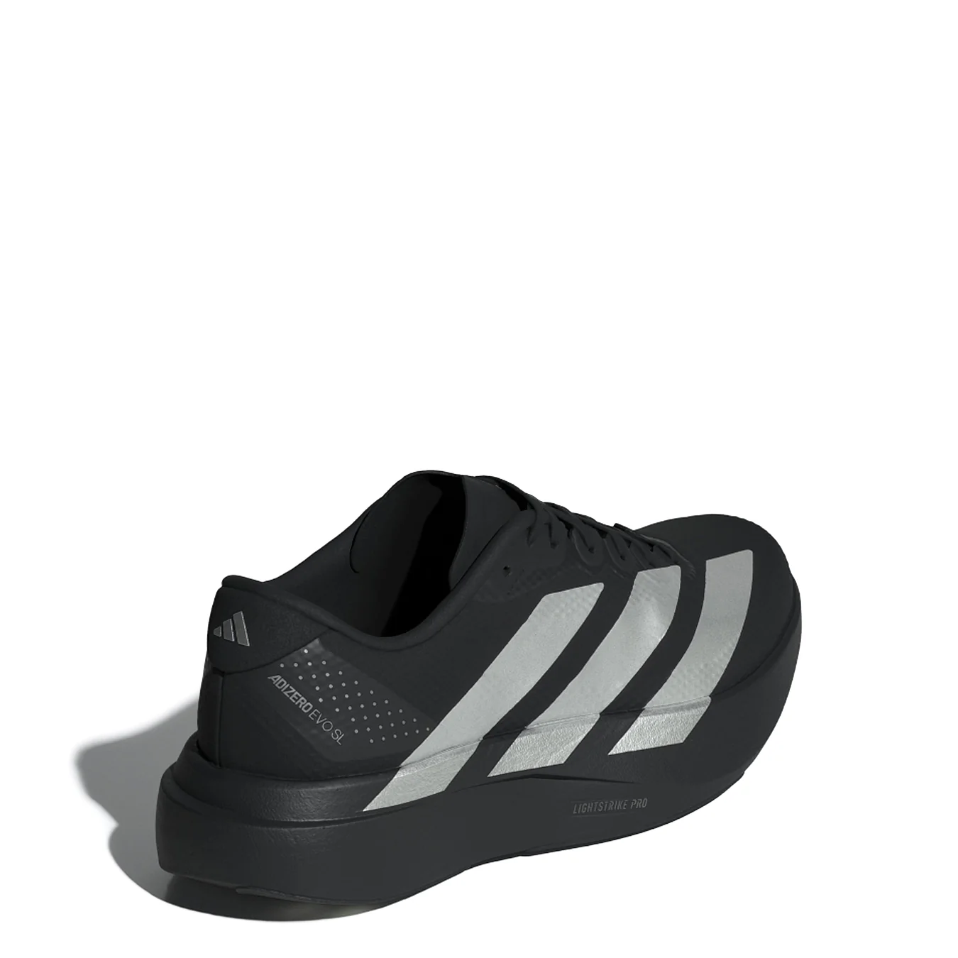 Adidas Womens Adizero Evo SL Woven Trainers Core Black / Silver Metallic / Carbon - Image 3
