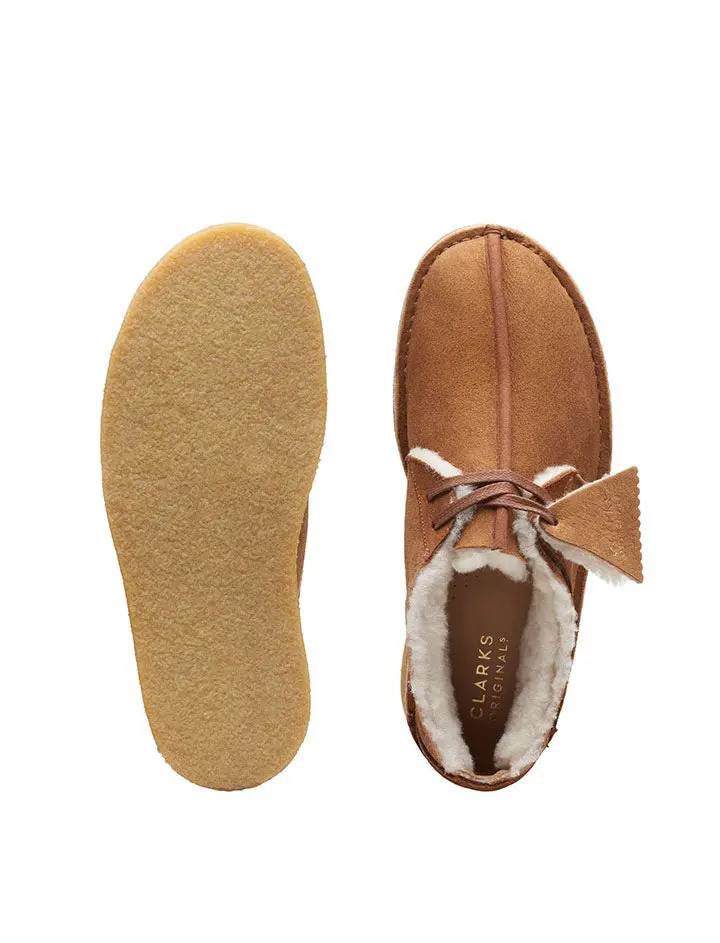 Clarks Originals Desert Trek Warmlined Shoes Tan - Image 4