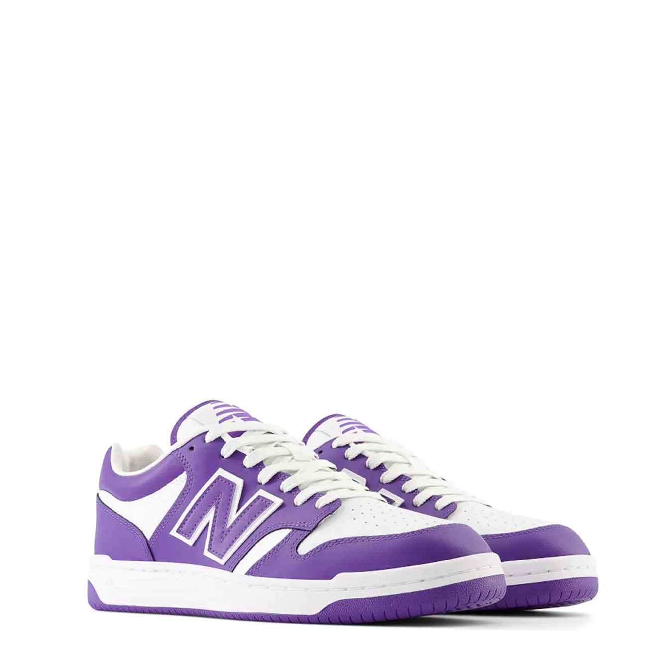 New Balance 480 Trainers White / Prism Purple - Image 4